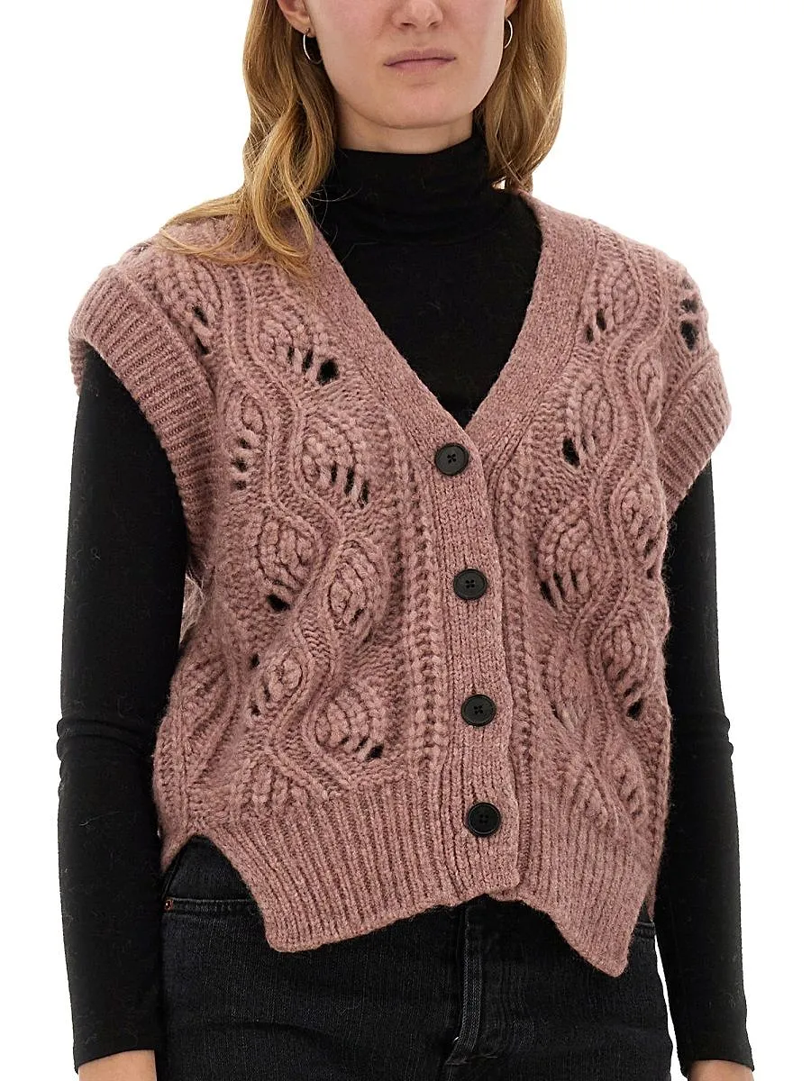 Mila SchÖN Crochet Knitted Vest