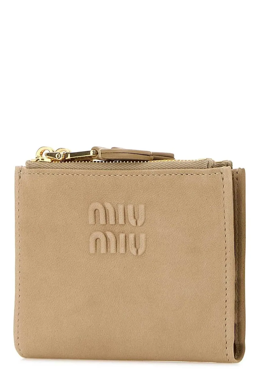 Miu Miu Logo Embossed Zipped Wallet