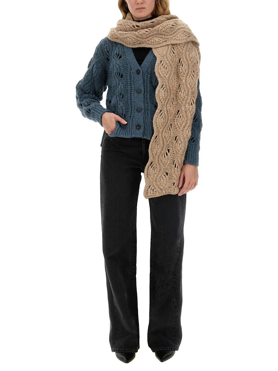 Mila SchÖN Wave Pattern Knit Cardigan