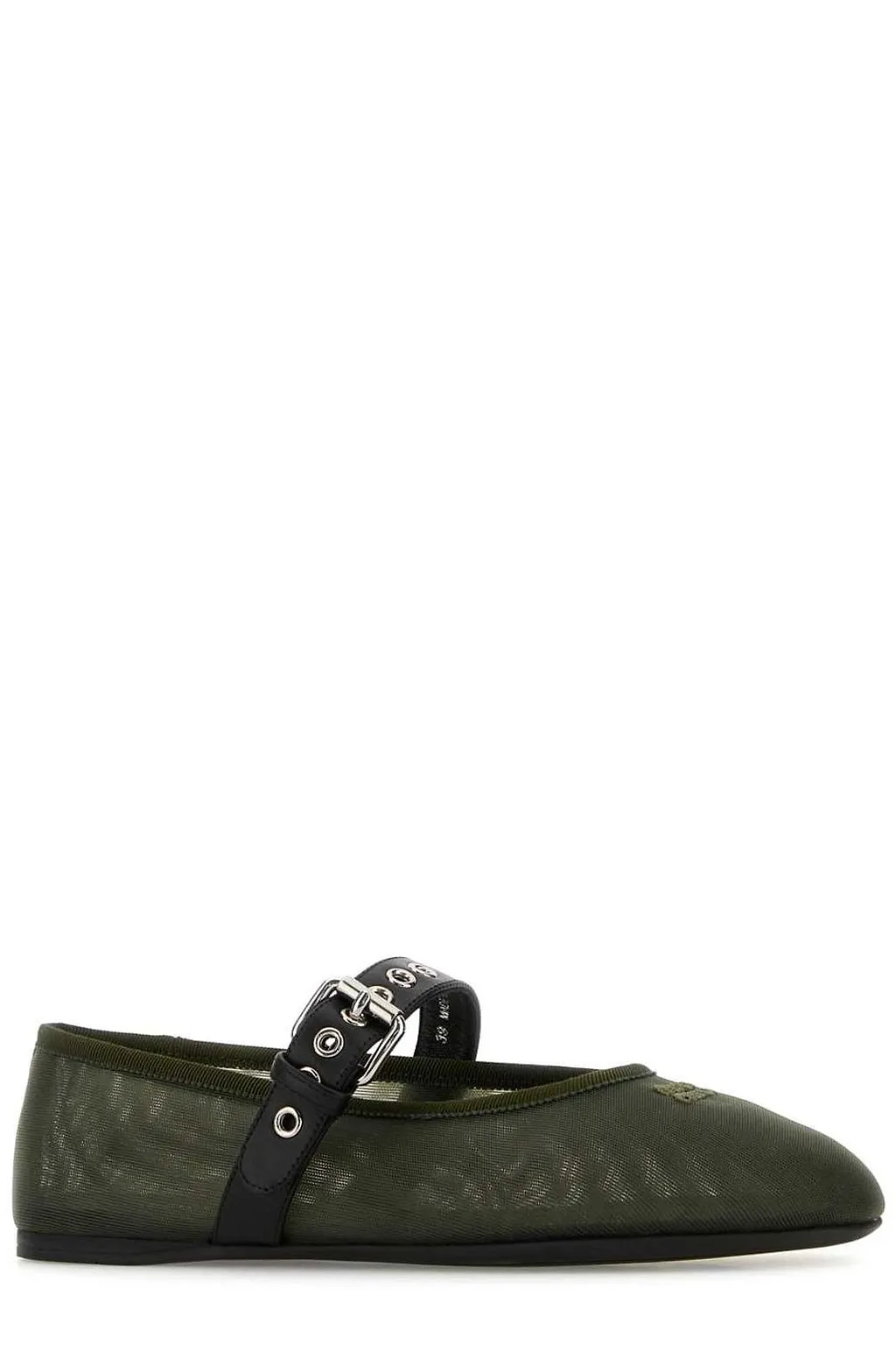 Miu Miu Logo-Embroidered Ballerines