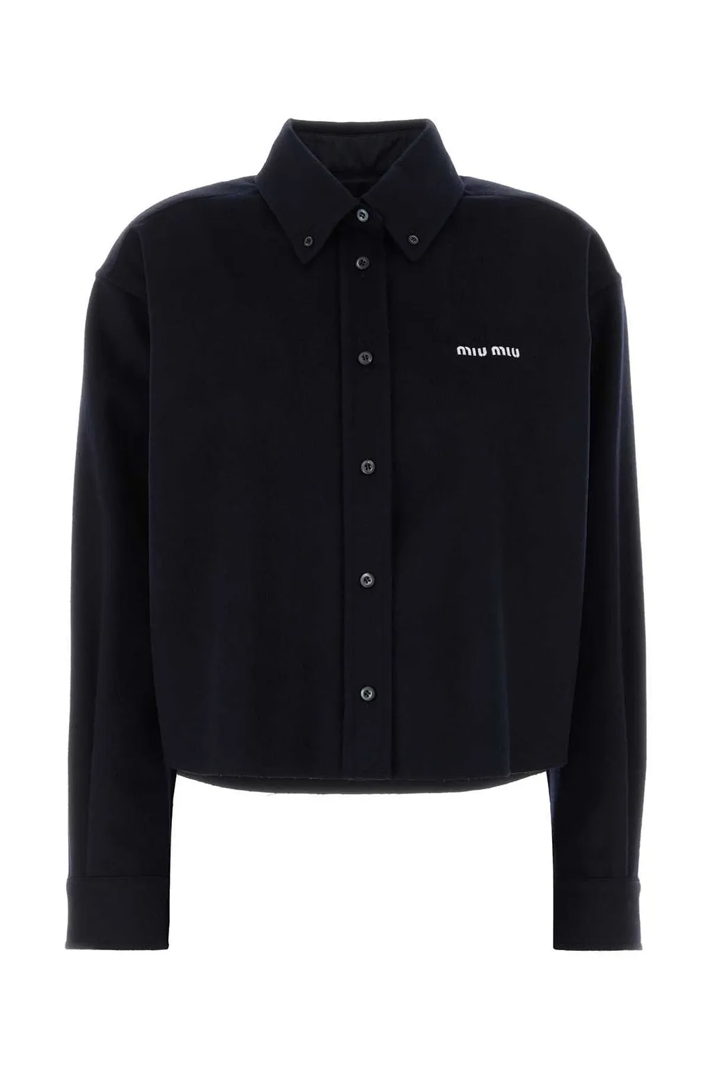 Miu Miu Logo-Embroidered Button-Up Shirt