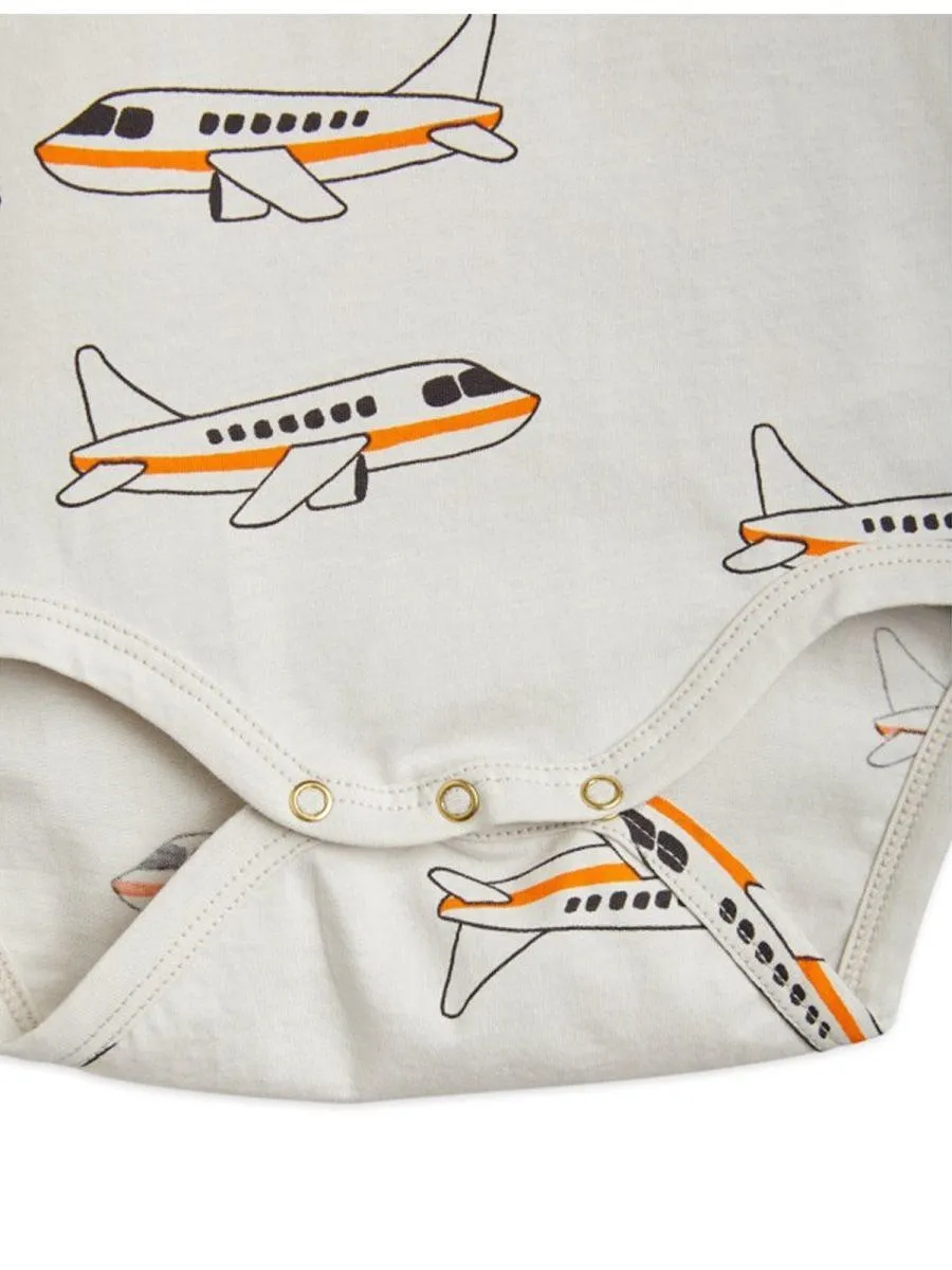 Mini Rodini Airplane Print Baby Bodysuit
