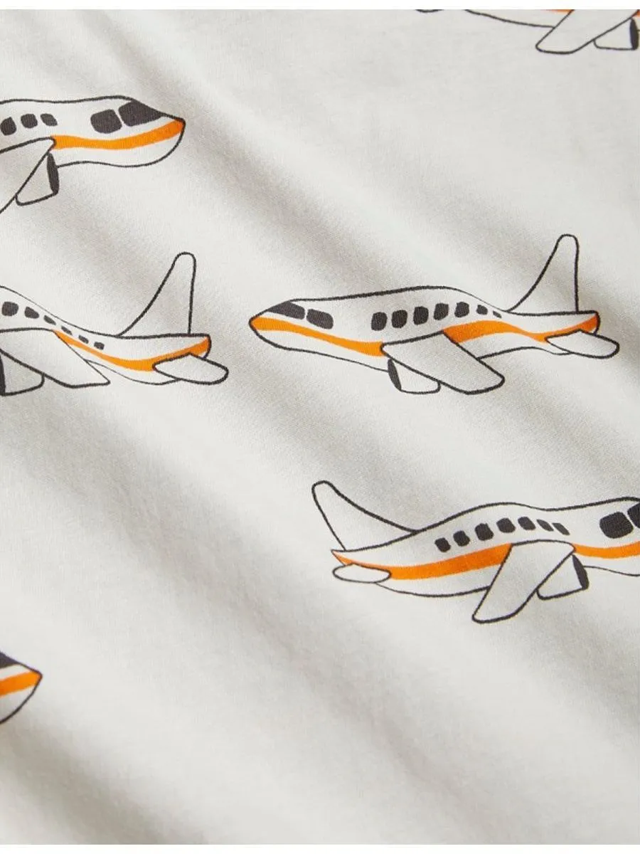 Mini Rodini Airplane Print Baby Bodysuit