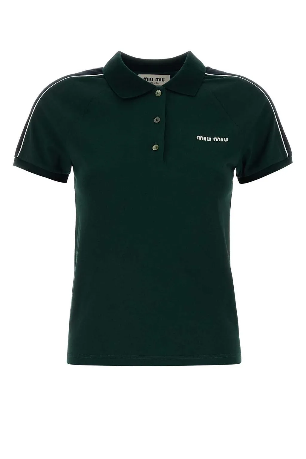 Miu Miu Logo-Embroidered Polo Shirt