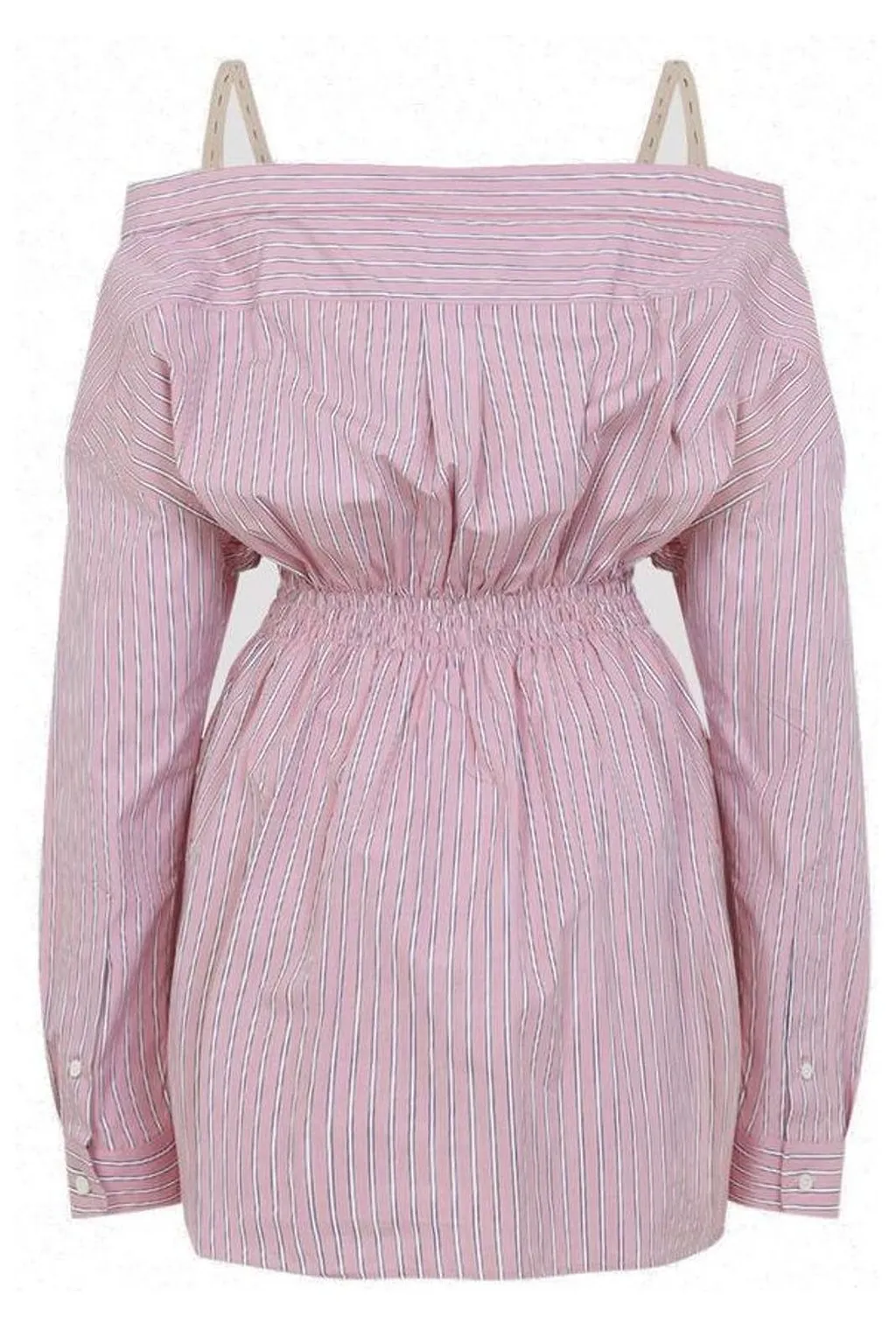 Miu Miu Logo-Embroidered Striped Dress