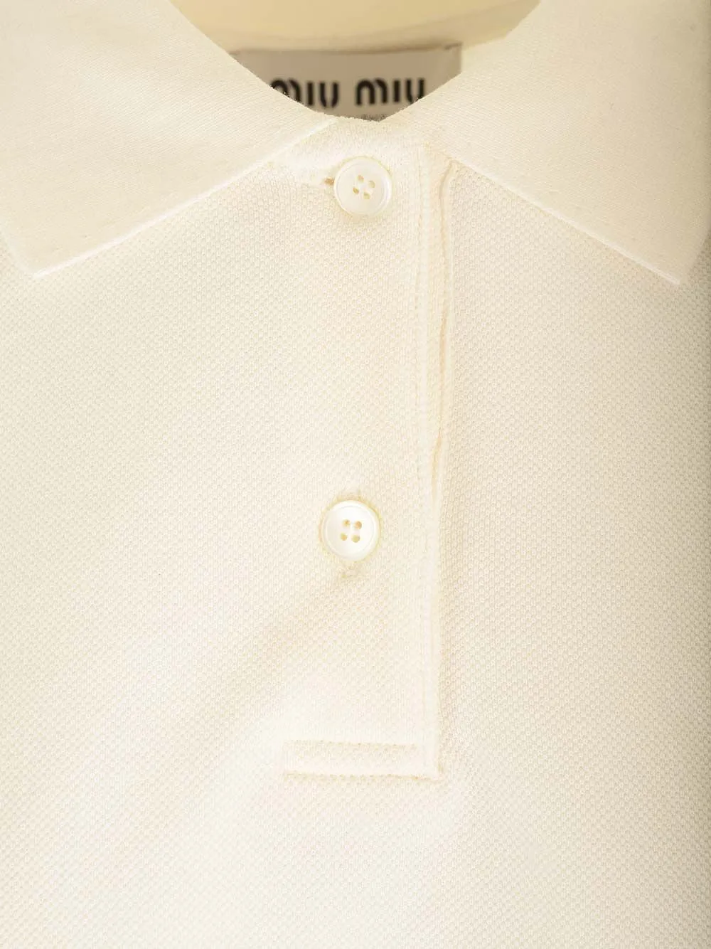 Miu Miu Logo-Embroidered Short-Sleeved Polo Shirt