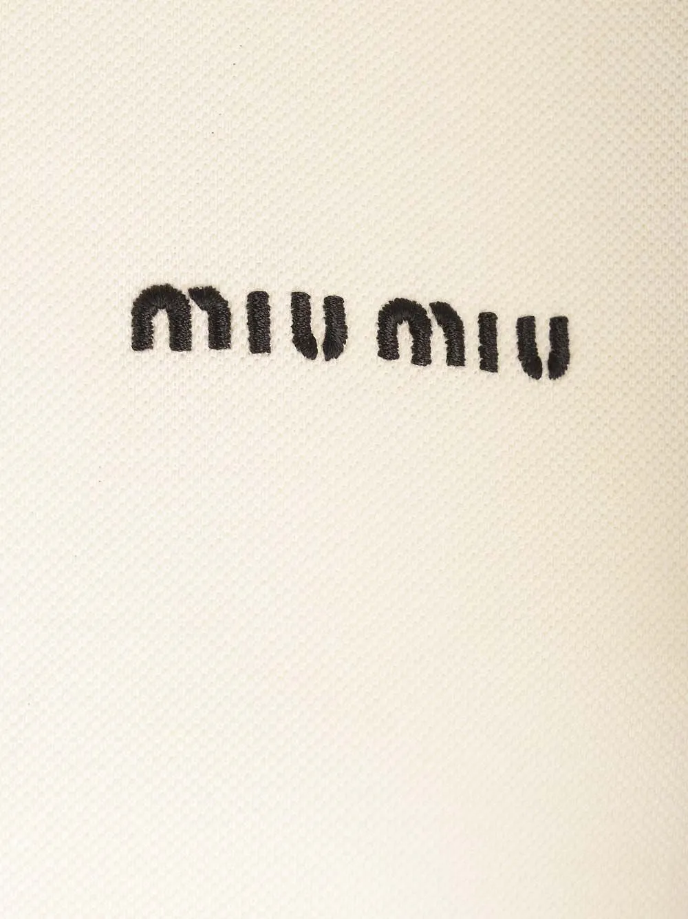 Miu Miu Logo-Embroidered Short-Sleeved Polo Shirt