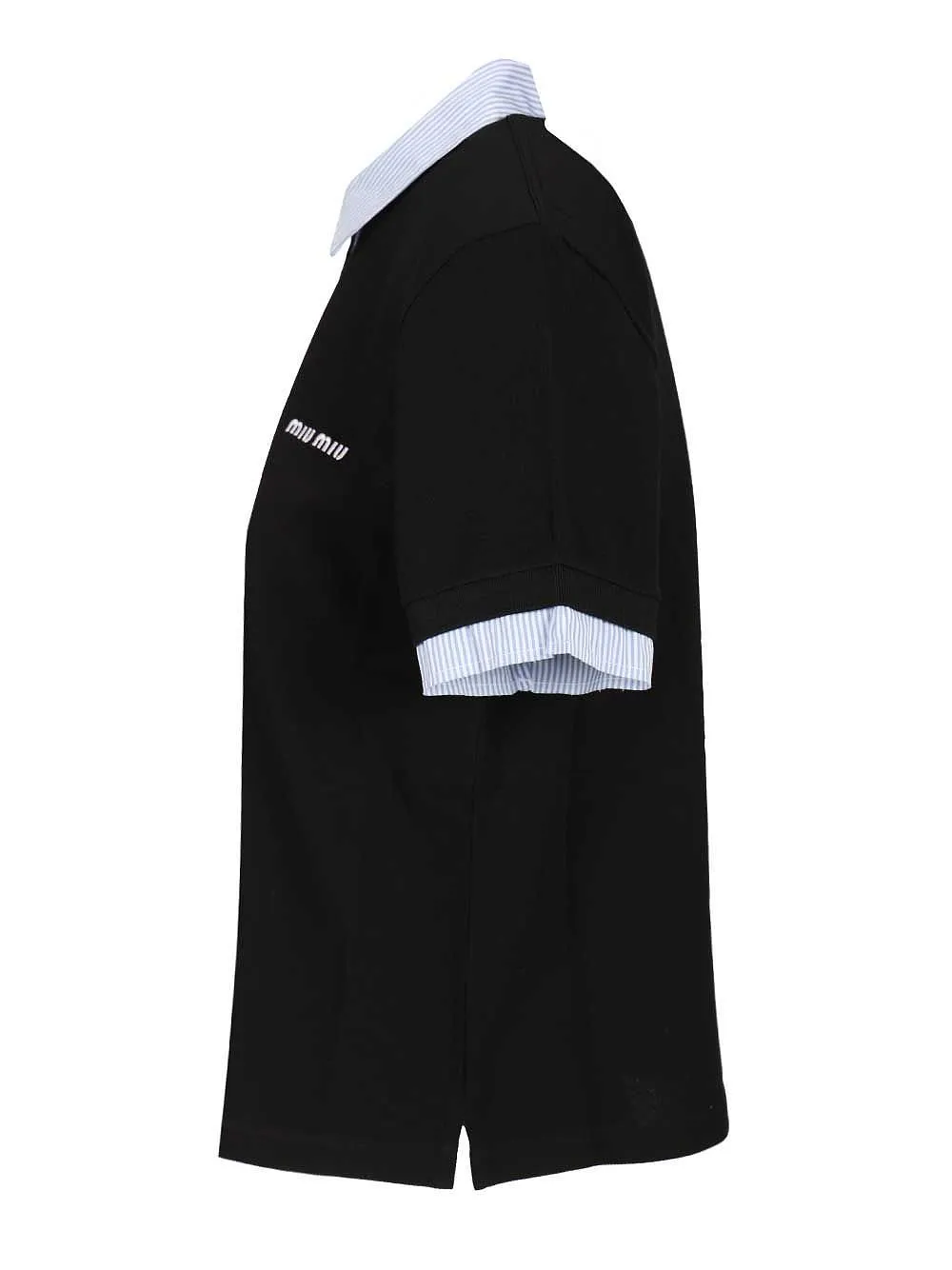 Miu Miu Logo-Embroidered Short-Sleeved Polo Shirt