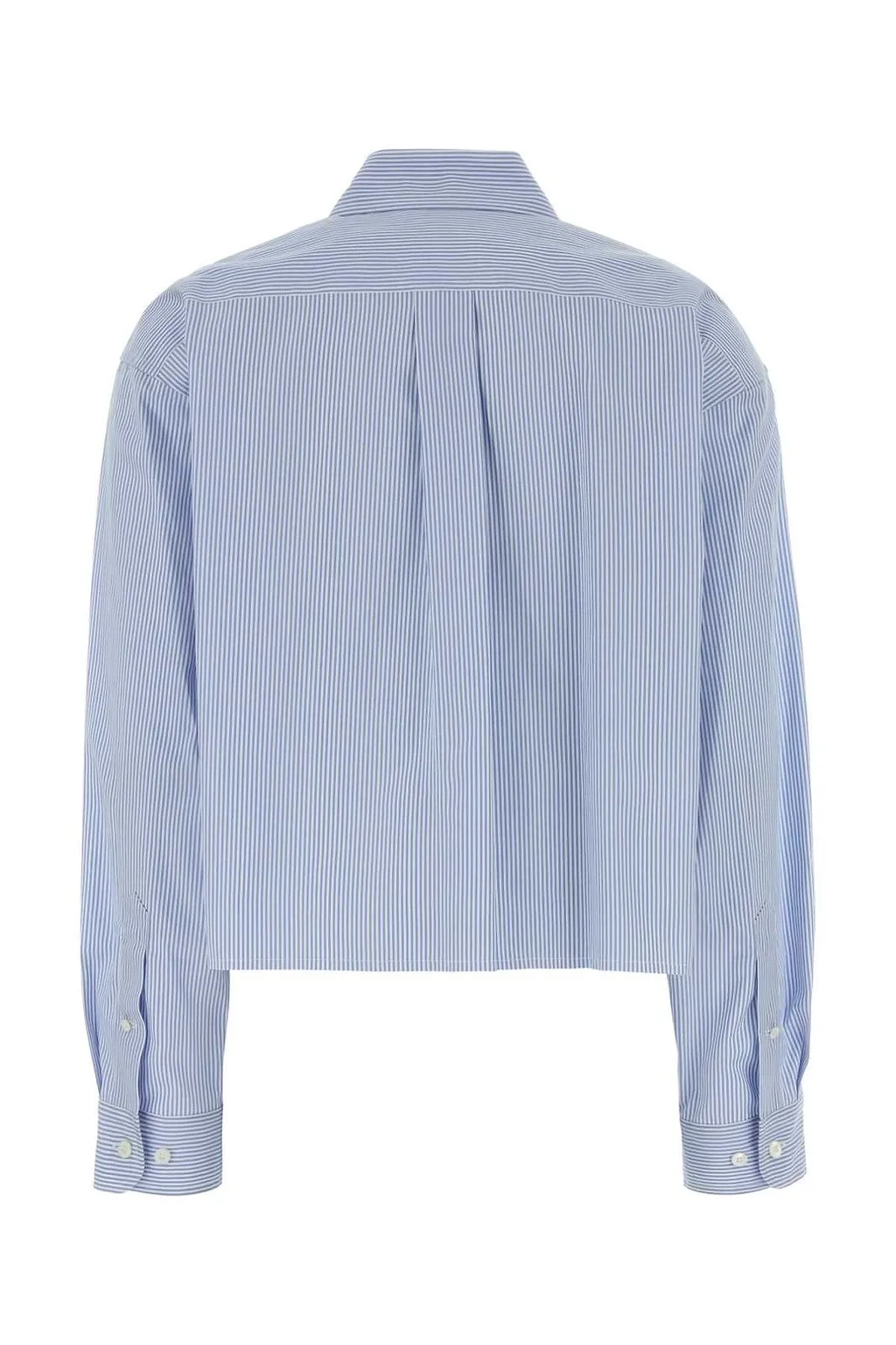 Miu Miu Logo-Embroidered Striped Shirt