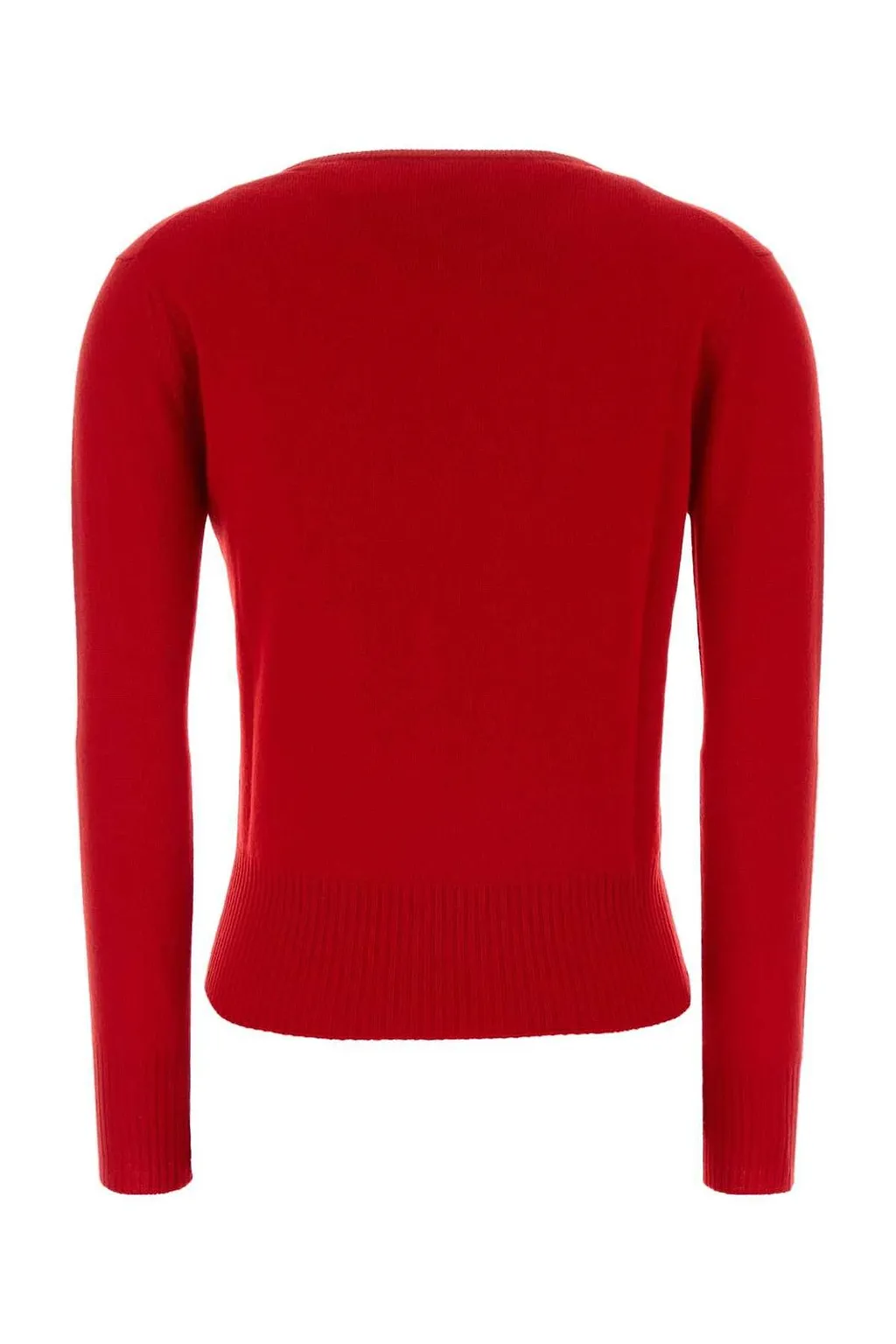 Miu Miu Logo-Embroidered V-Neck Jumper