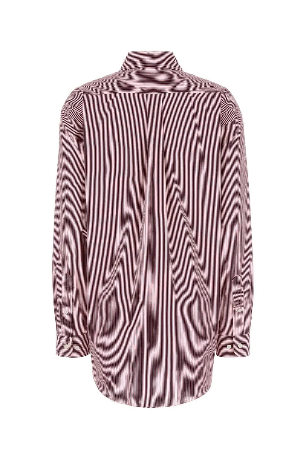 Miu Miu Logo-Embroidered Striped Shirt