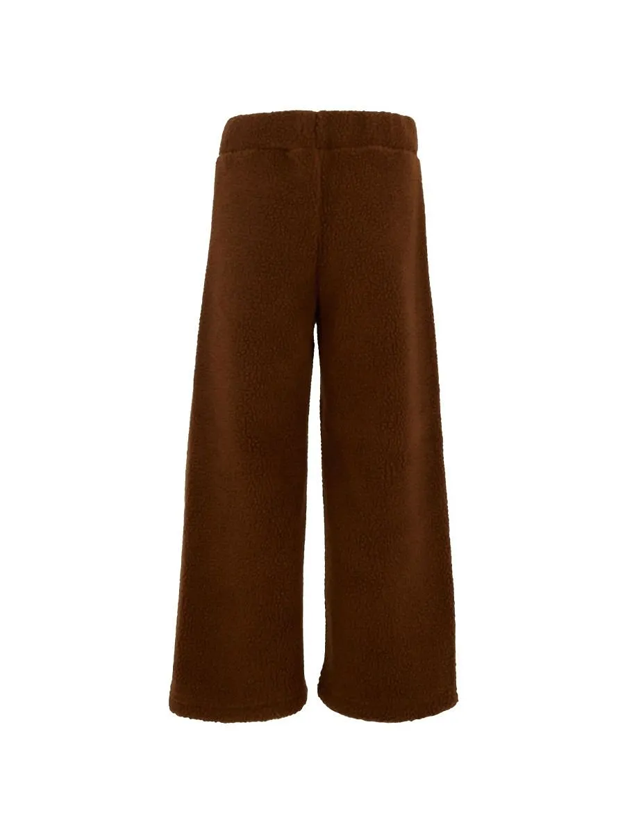 Mini Rodini Bear-Embroidered Straight-Leg Pants