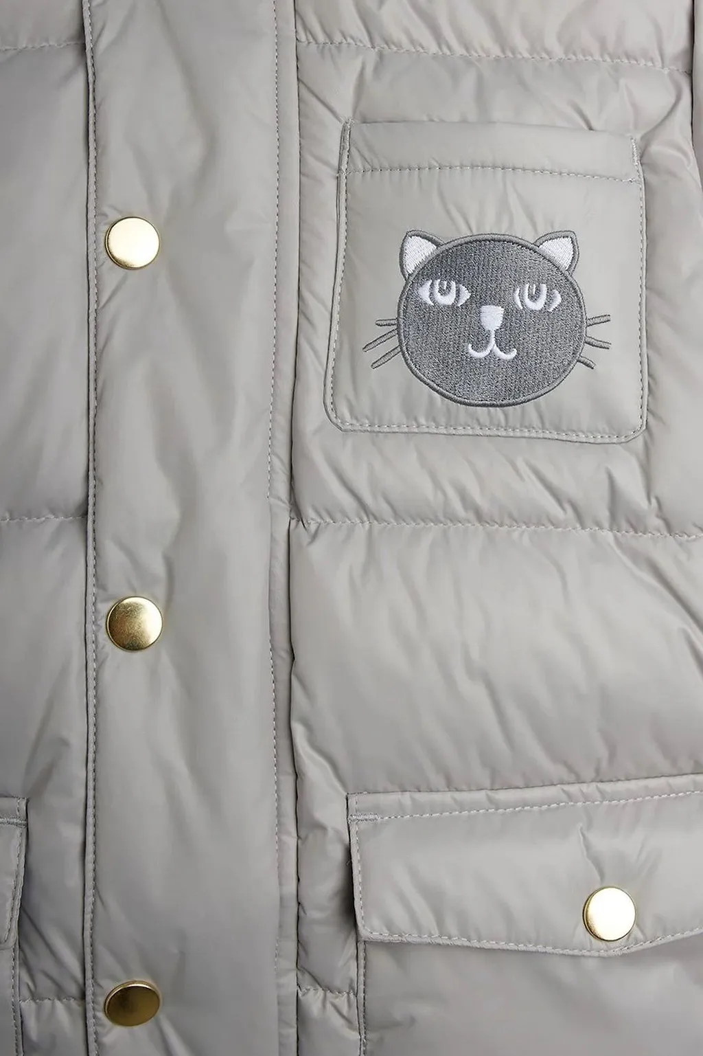 Cat Patch Hooded Jacket