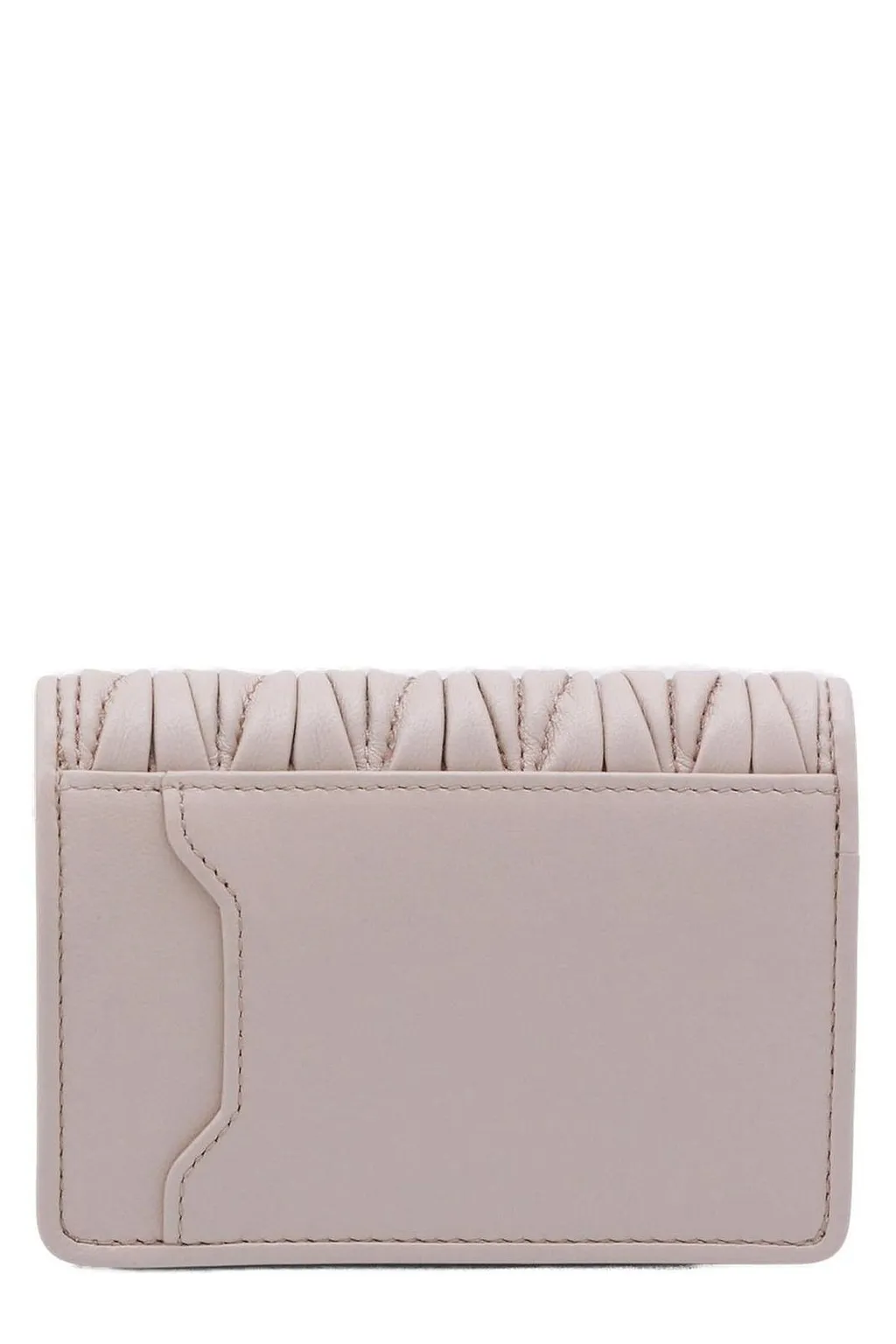 Miu Miu Logo-Lettering Matelassé Cardholder
