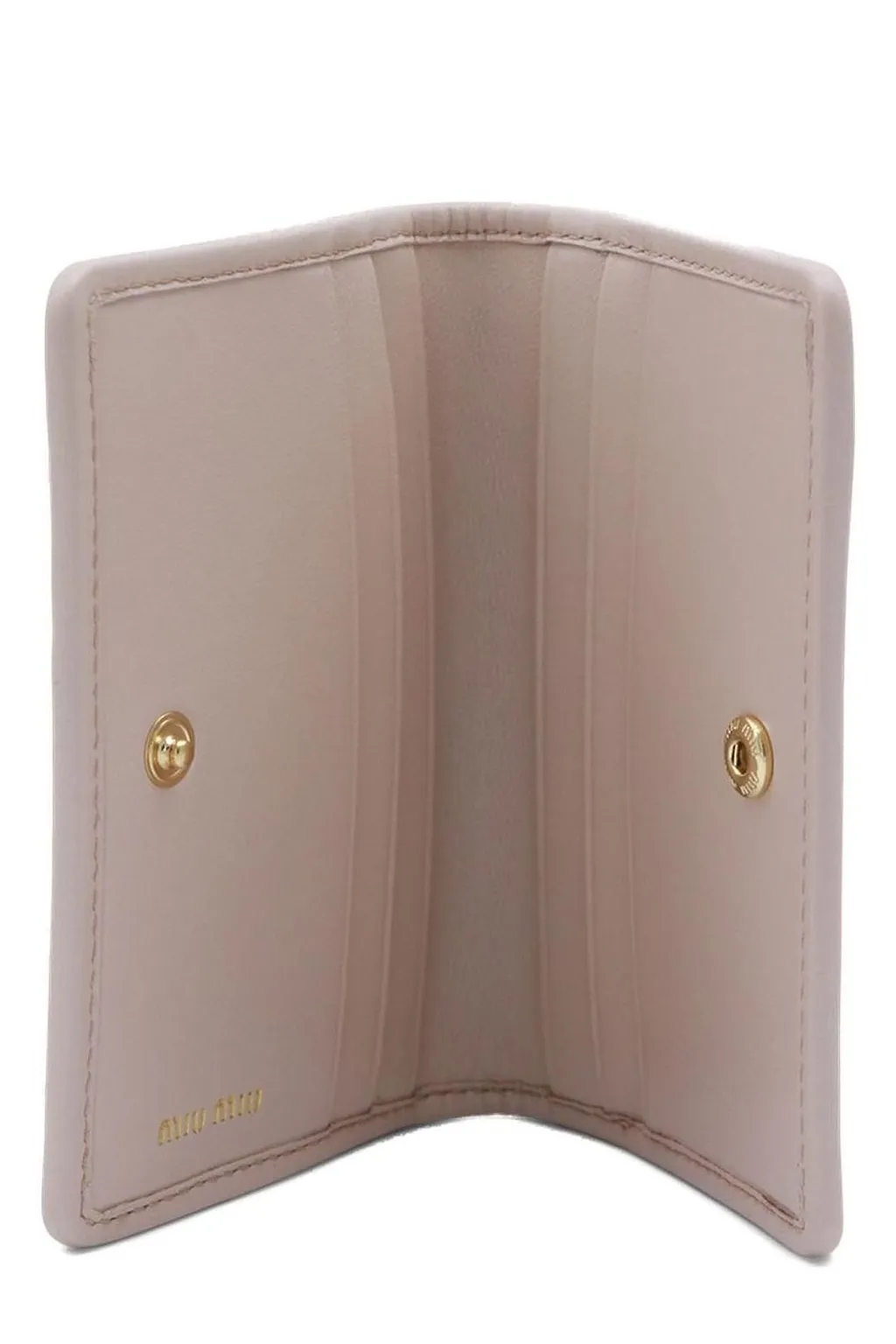 Miu Miu Logo-Lettering Matelassé Cardholder