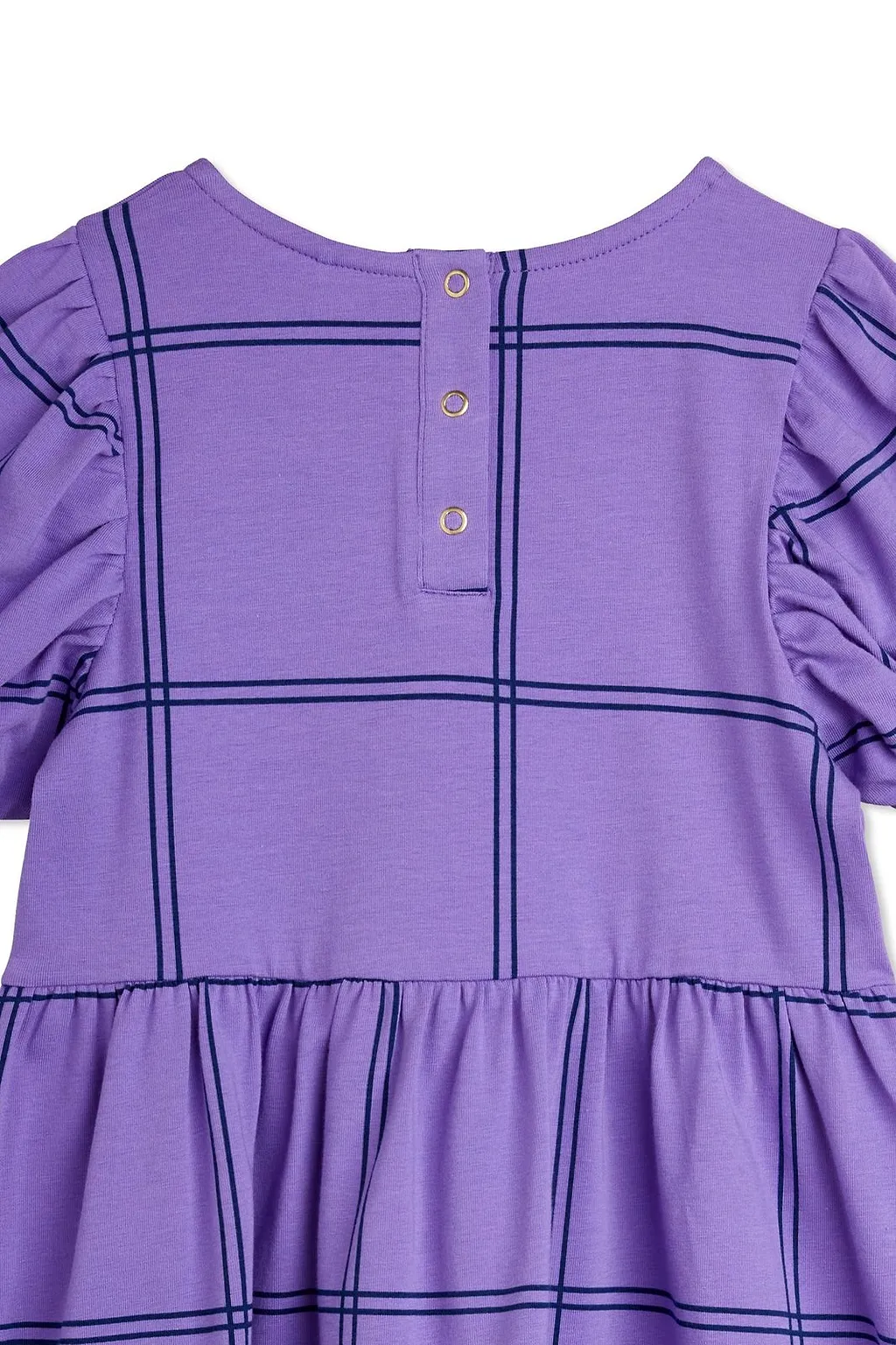 Mini Rodini Checked Puff-Sleeve Dress