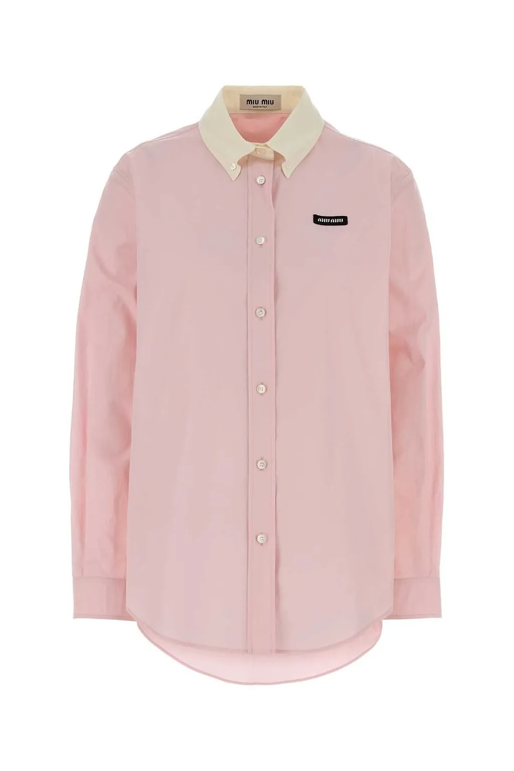 Miu Miu Logo-Patch Button-Up Shirt