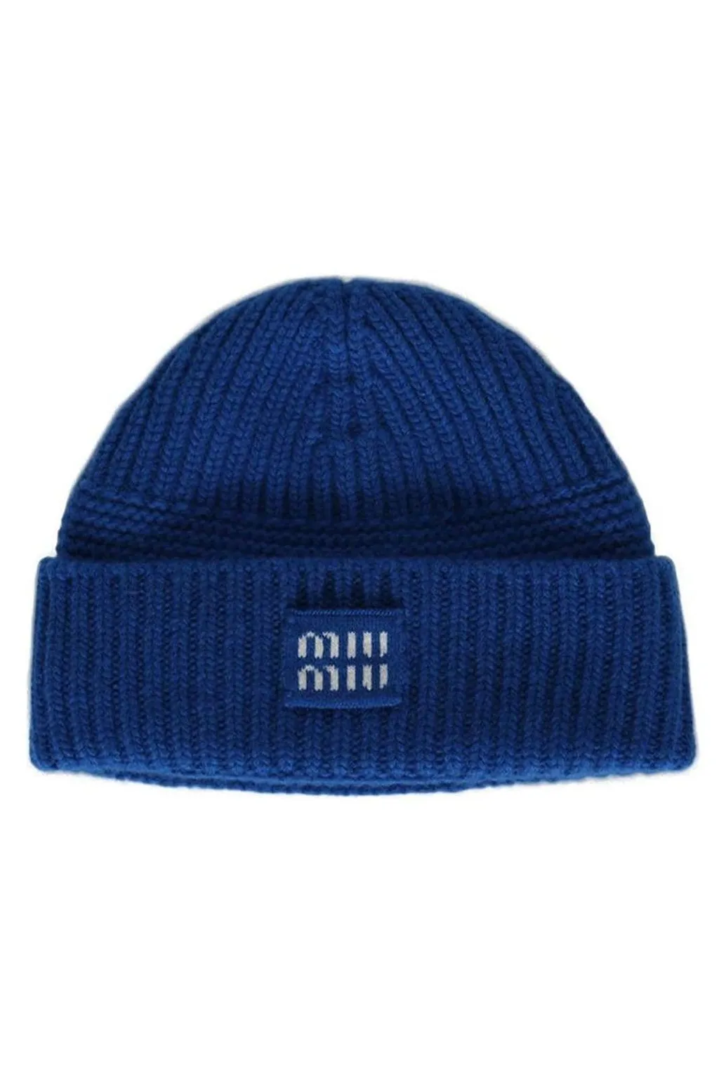 Miu Miu Logo-Patch Ribbed Beanie