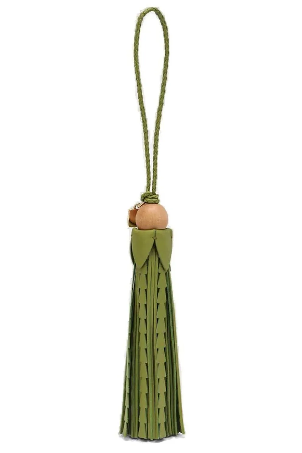 Miu Miu Logo-Plaque Fringed Keyring