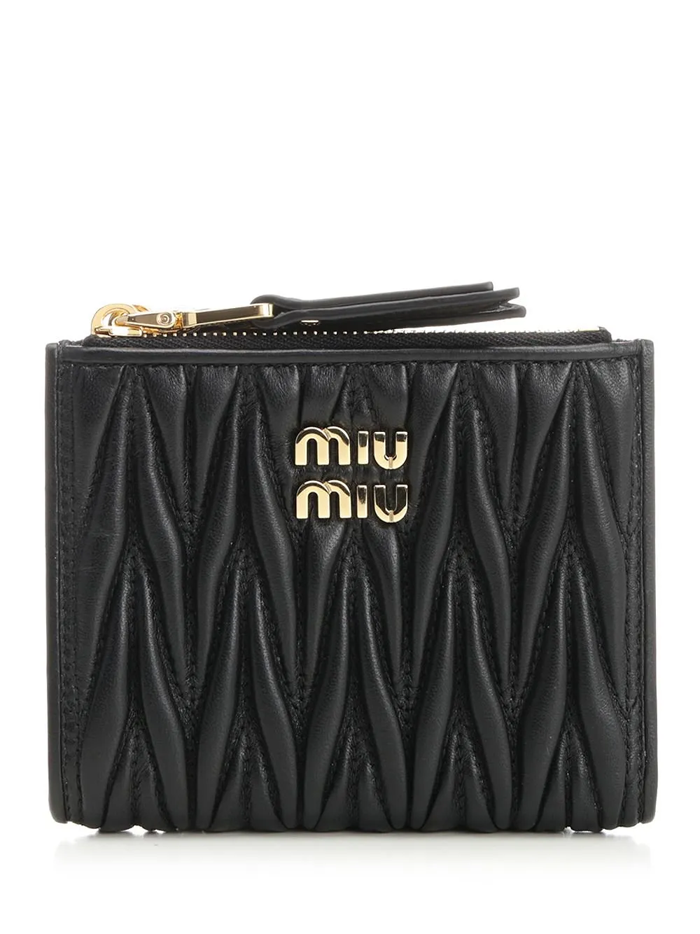 Miu Miu Logo Plaque Zipped Wallet