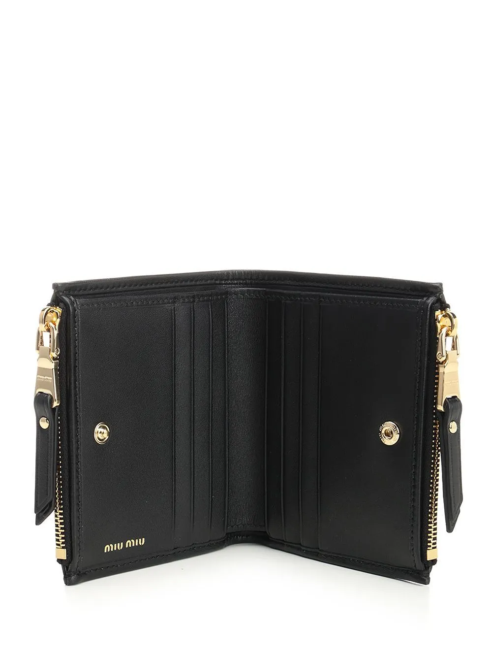Miu Miu Logo Plaque Zipped Wallet