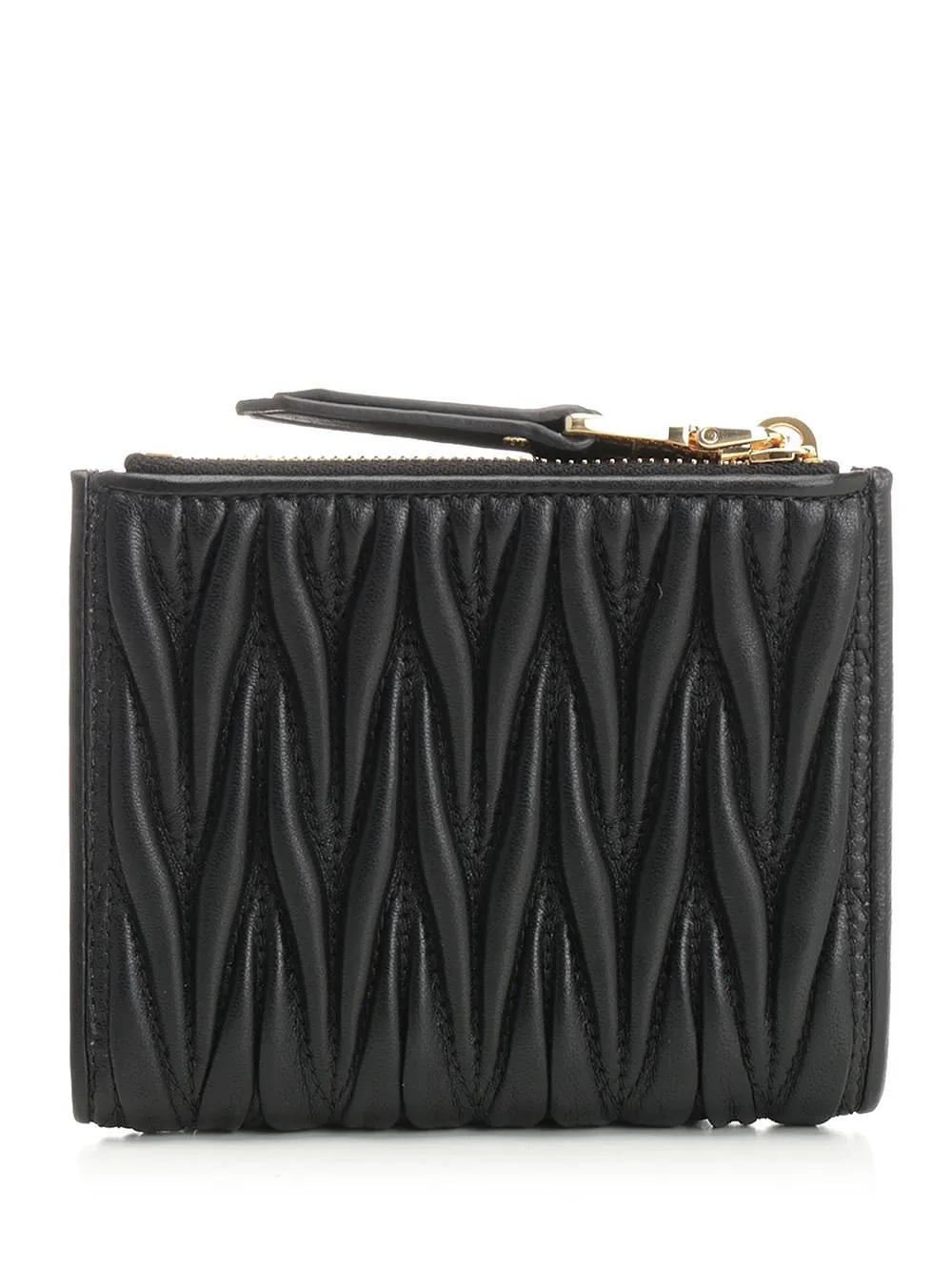 Miu Miu Logo Plaque Zipped Wallet