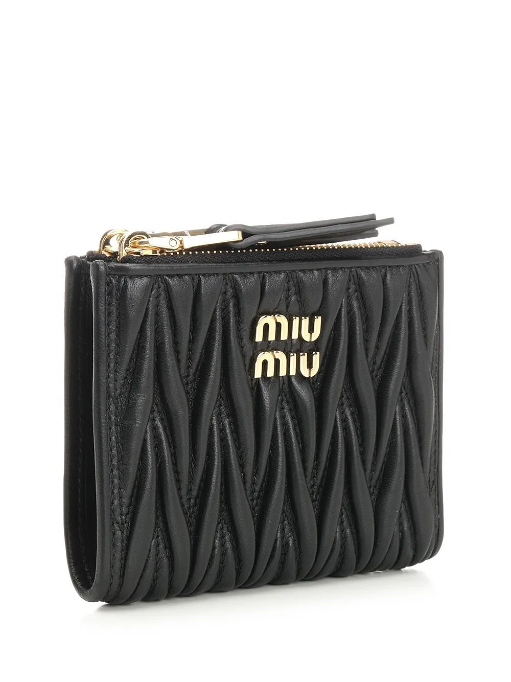 Miu Miu Logo Plaque Zipped Wallet