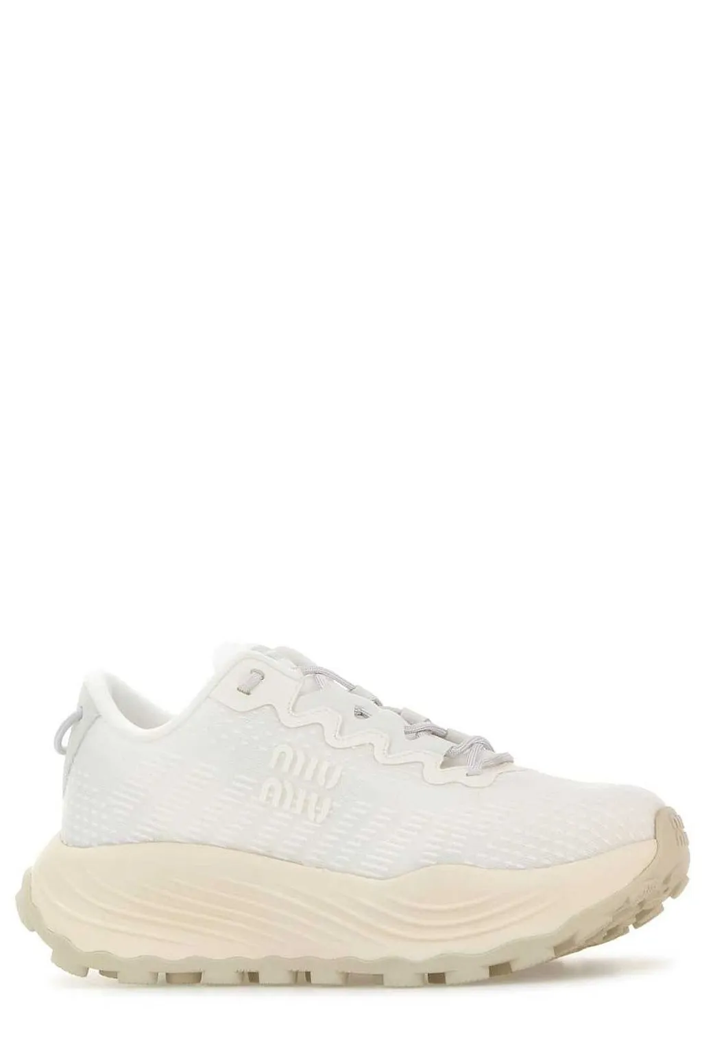Miu Miu Logo-Printed Lace-Up Sneakers