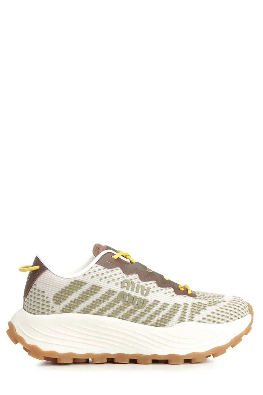 Miu Miu Logo-Printed Lace-Up Sneakers