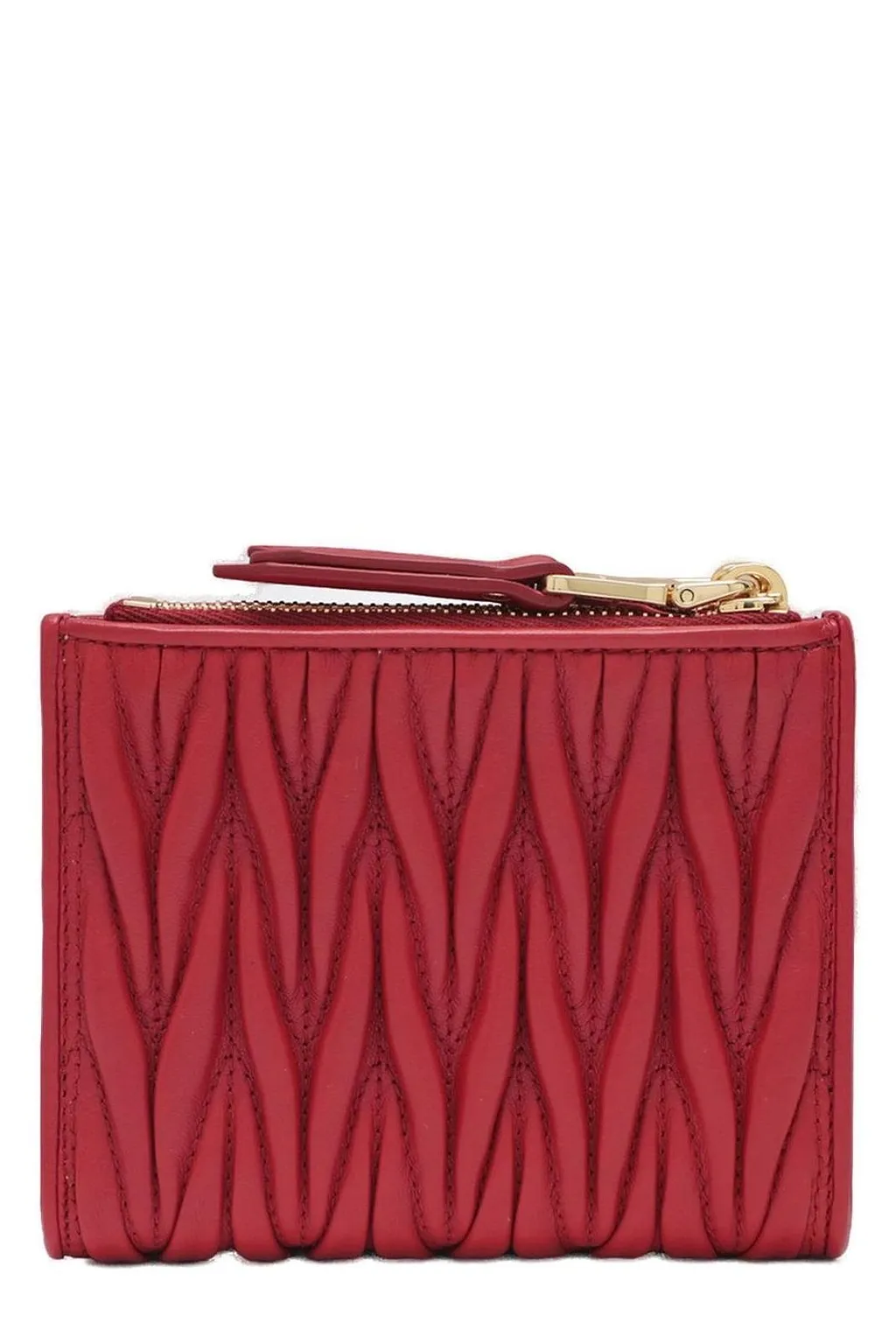 Miu Miu Logo Plaque Zipped Wallet