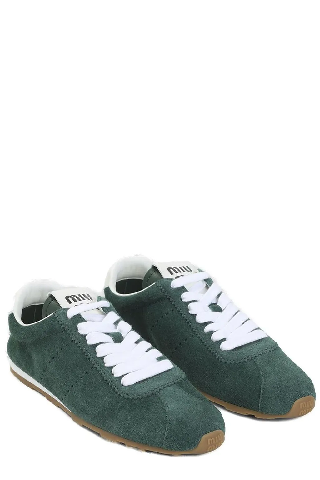 Miu Miu Logo-Printed Lace-Up Sneakers