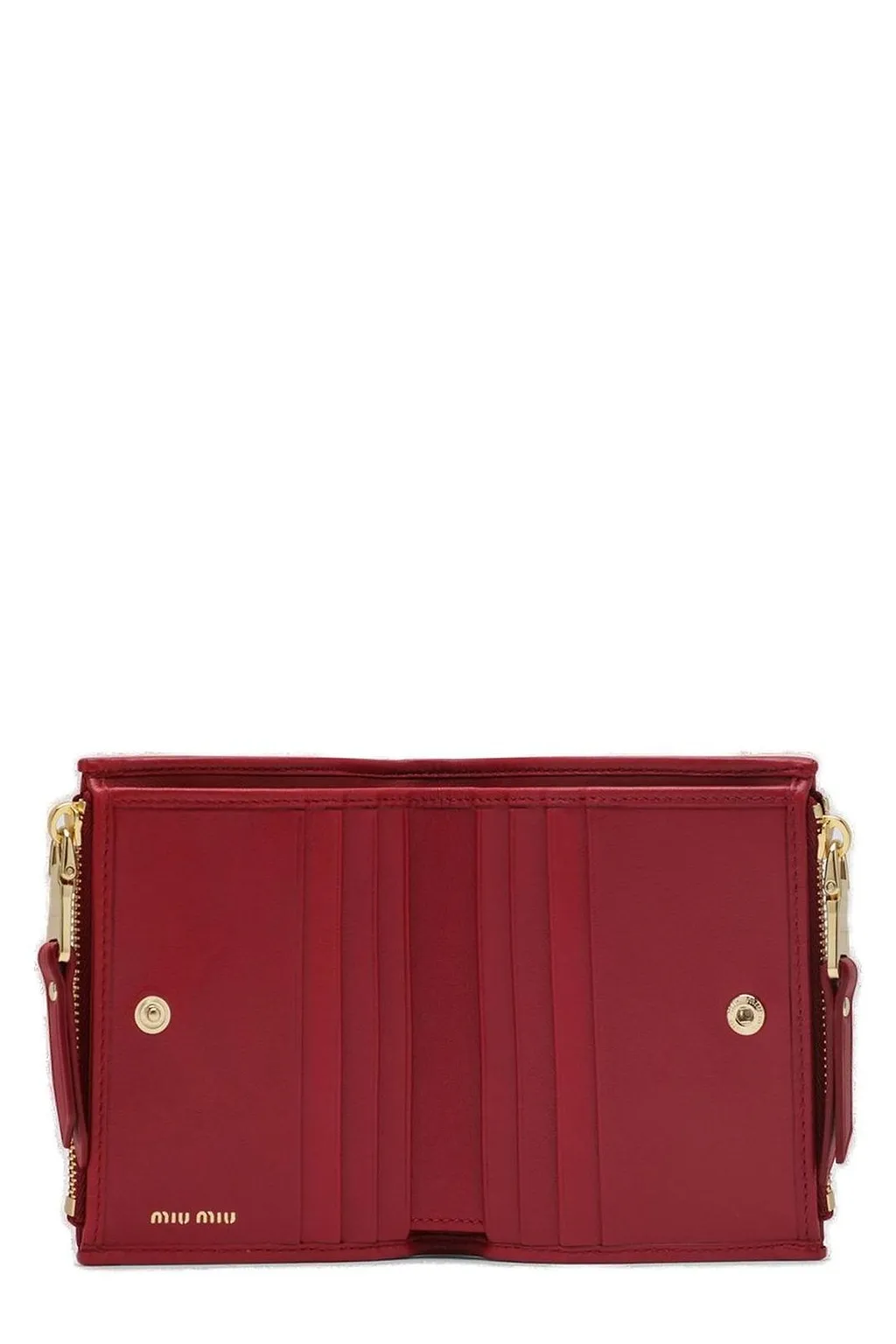 Miu Miu Logo Plaque Zipped Wallet