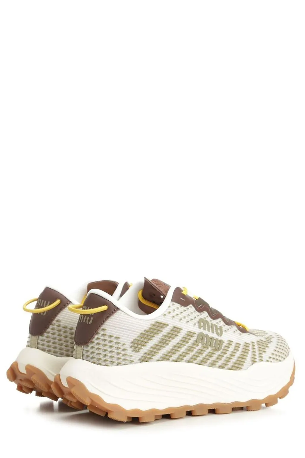 Miu Miu Logo-Printed Lace-Up Sneakers