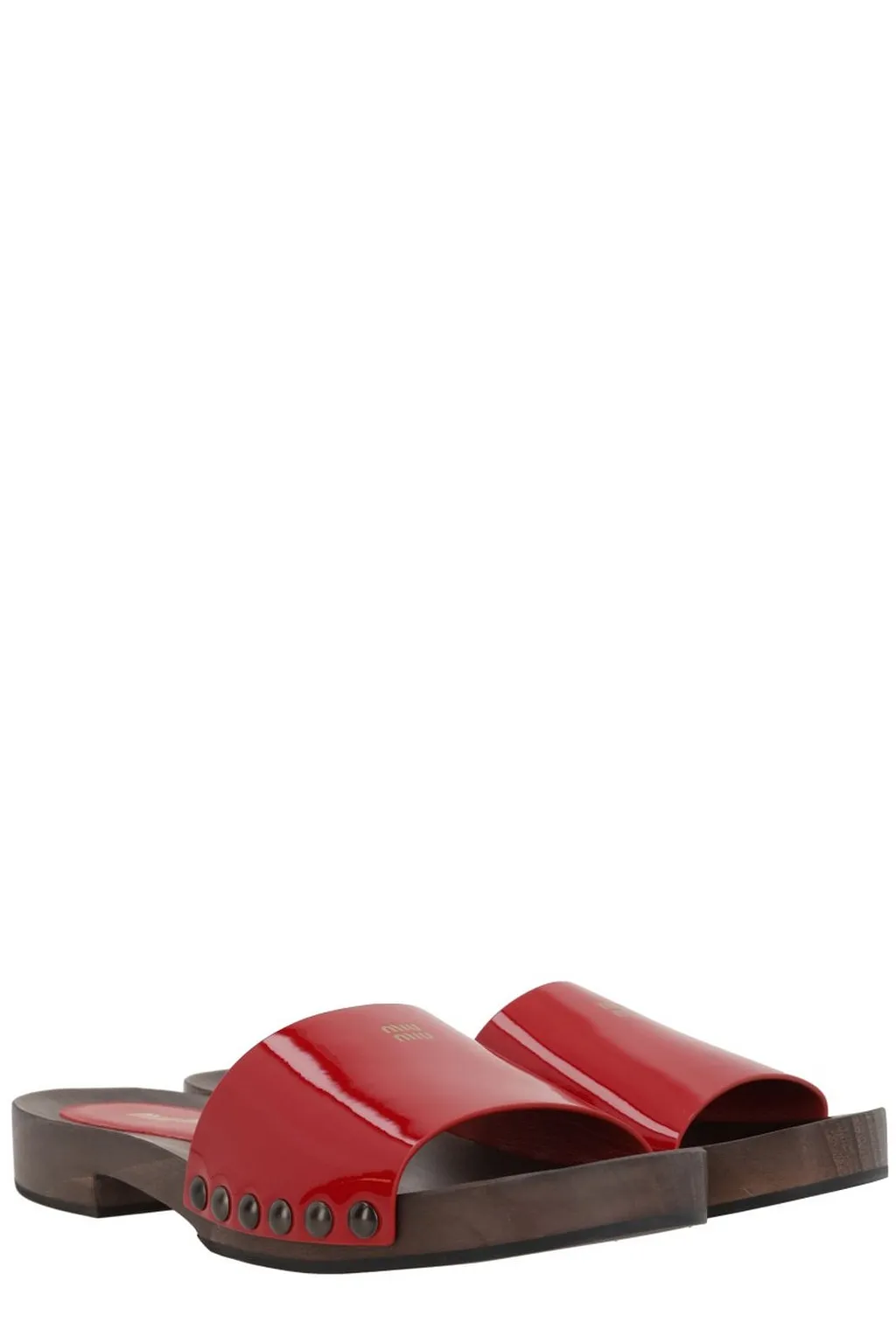Miu Miu Logo-Printed Slides