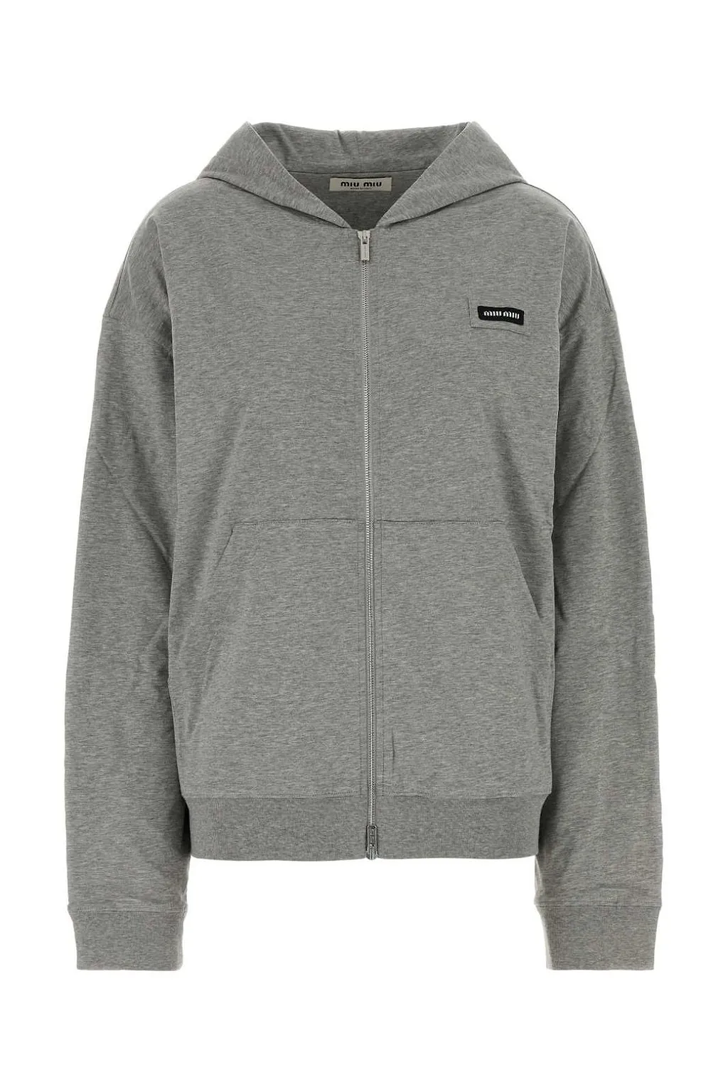 Miu Miu Logo Zip-Up Hoodie