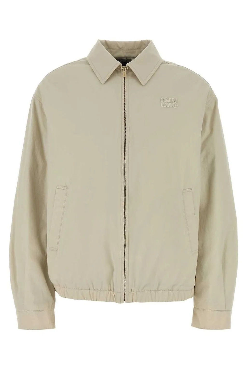 Miu Miu Logo Zip-Up Jacket