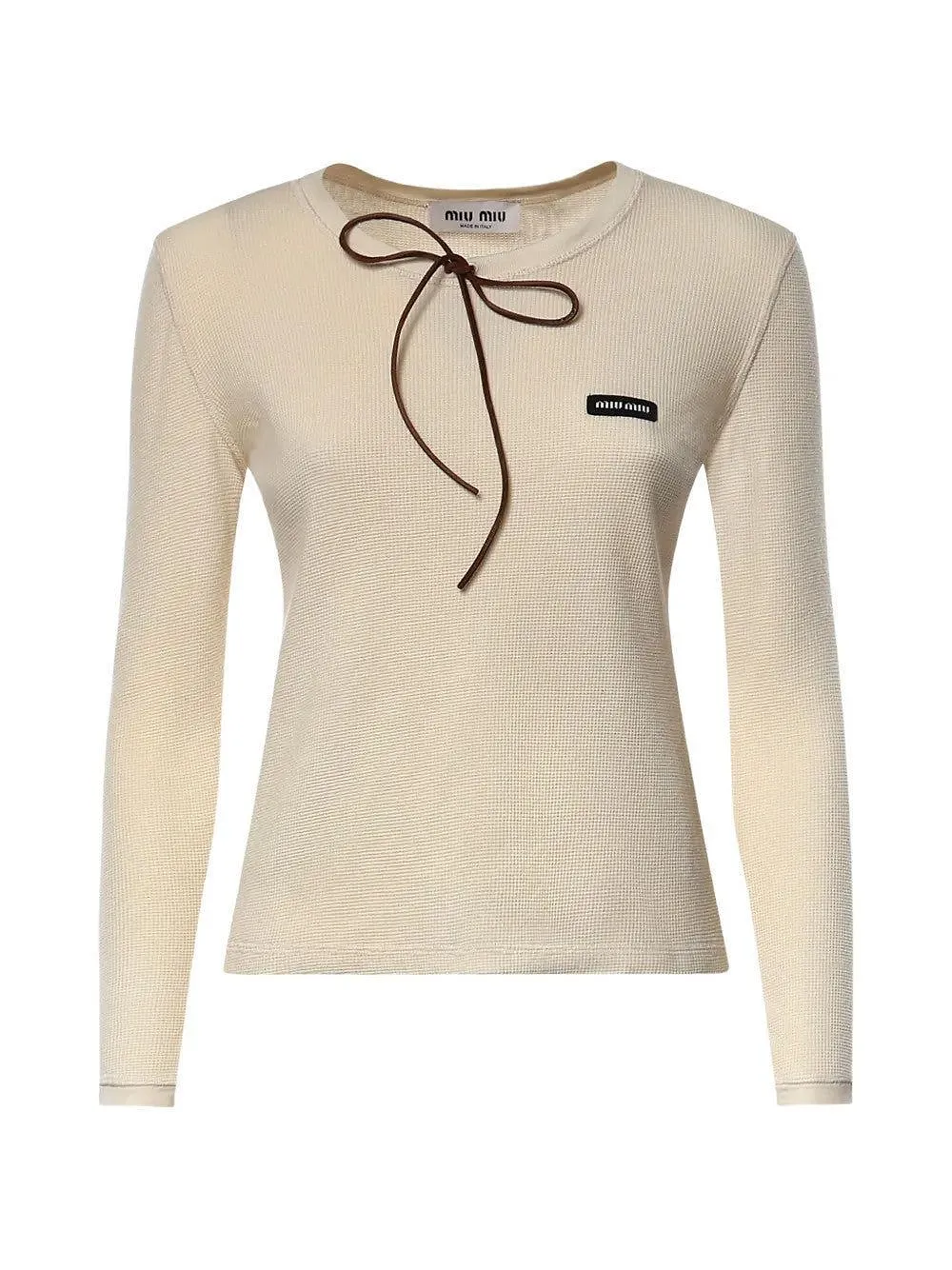 Miu Miu Long-Sleeved Crewneck T-Shirt