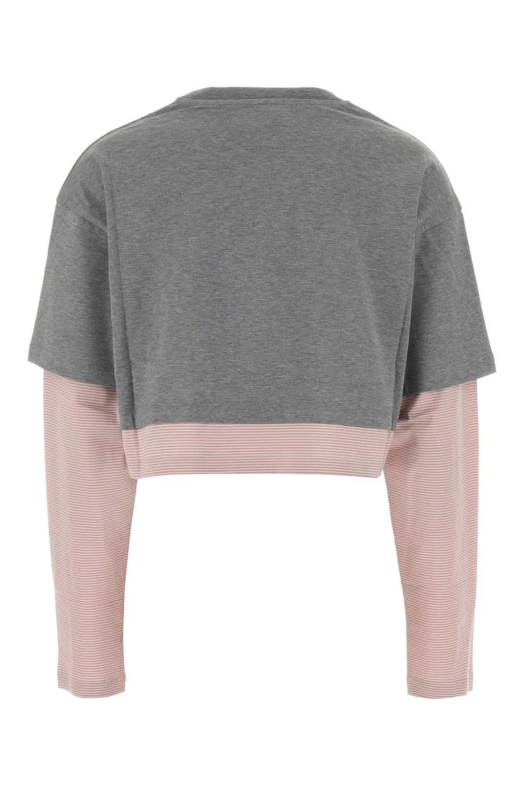 Miu Miu Long-Sleeved Layered Cropped T-Shirt