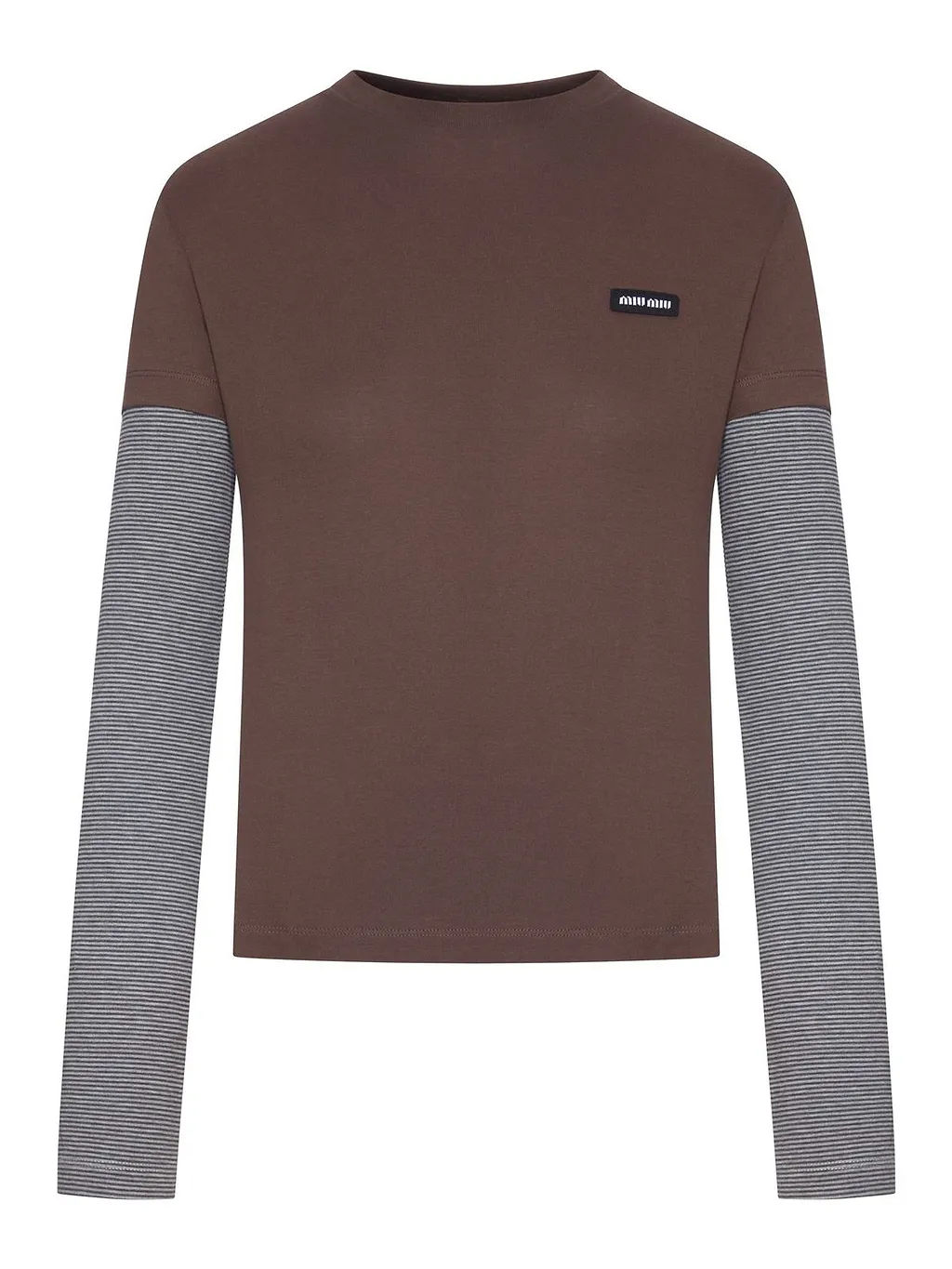 Miu Miu Long-Sleeved Layered T-Shirt