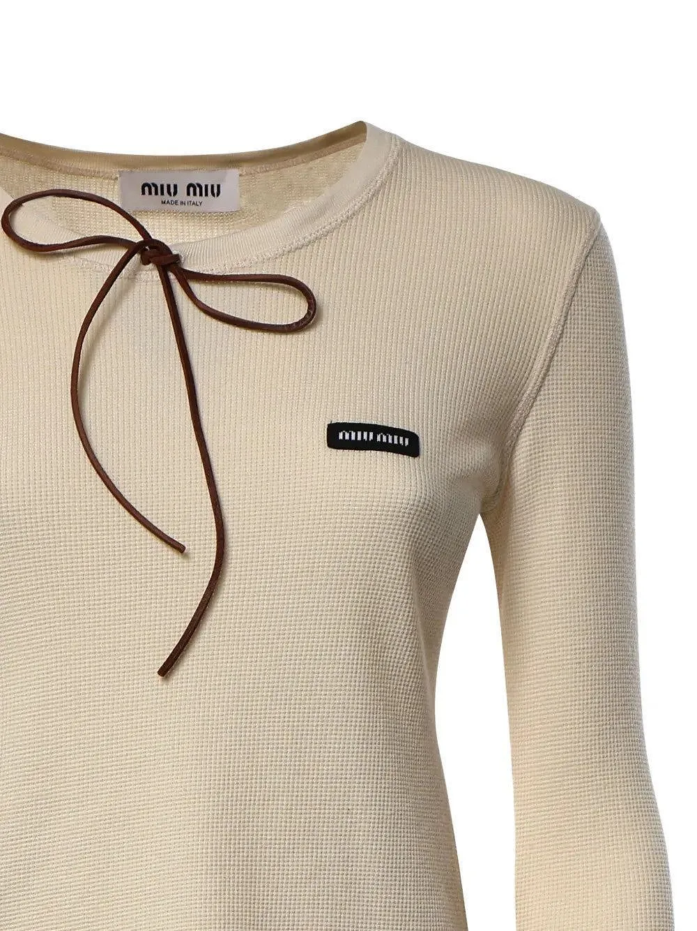 Miu Miu Long-Sleeved Crewneck T-Shirt