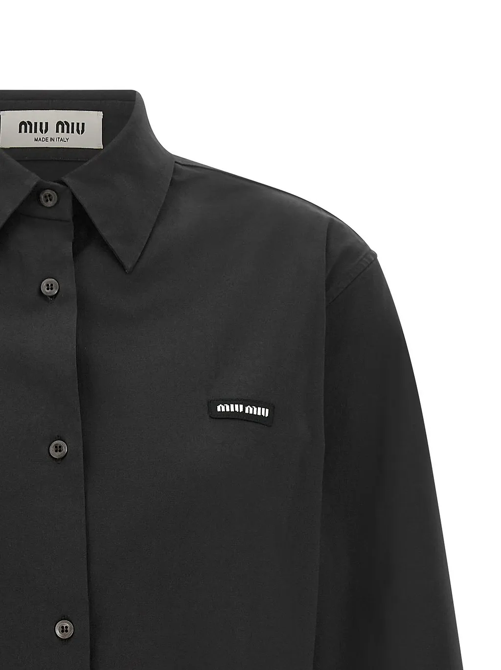 Miu Miu Long-Sleeved Poplin Shirt