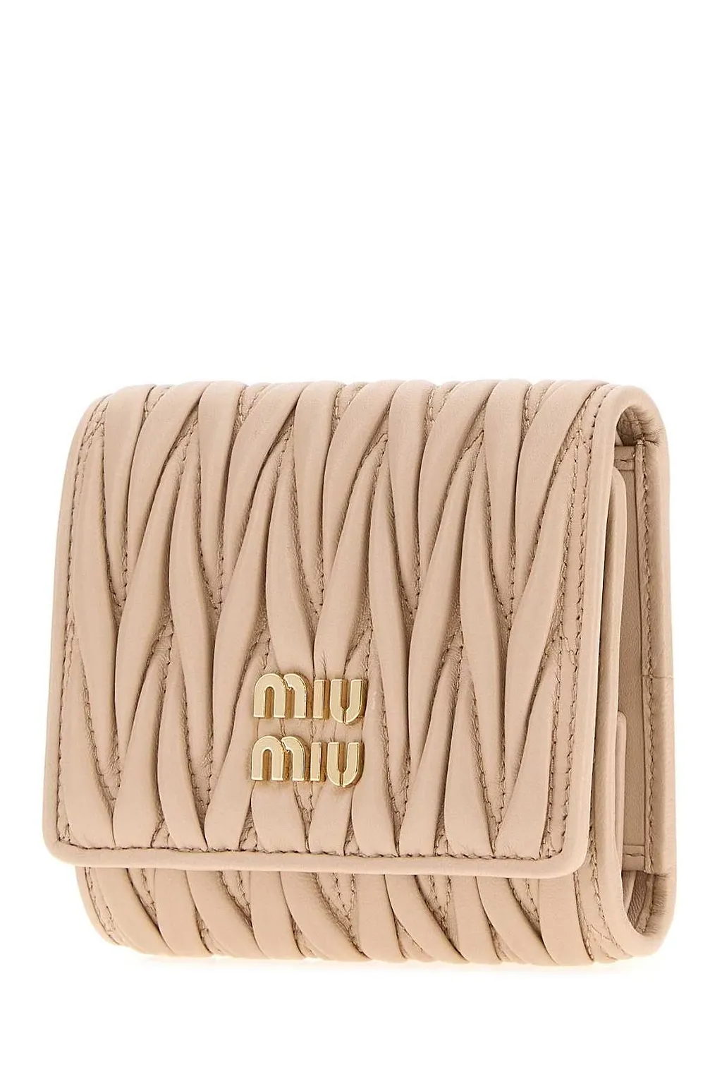 Miu Miu Matelassé Logo-Lettering Wallet