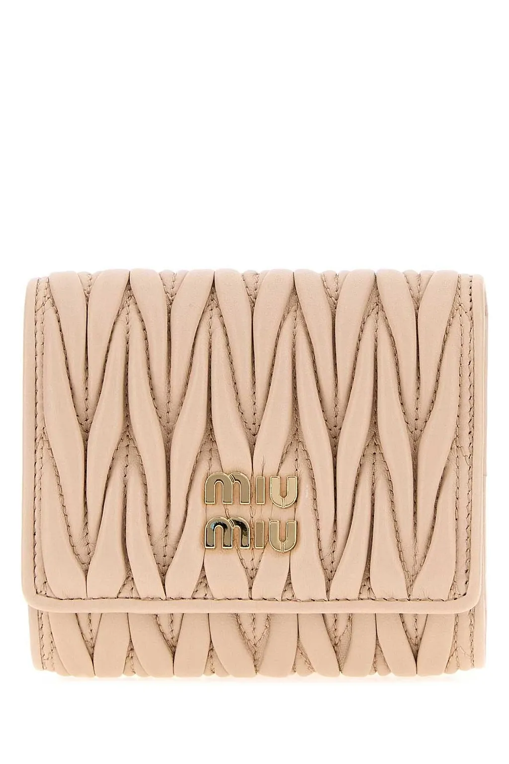 Miu Miu Matelassé Logo-Lettering Wallet