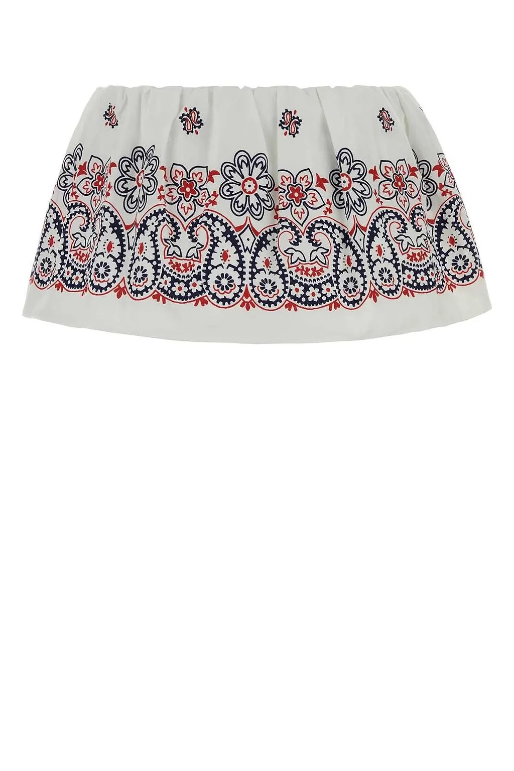 Pattern-Printed Mini Skirt