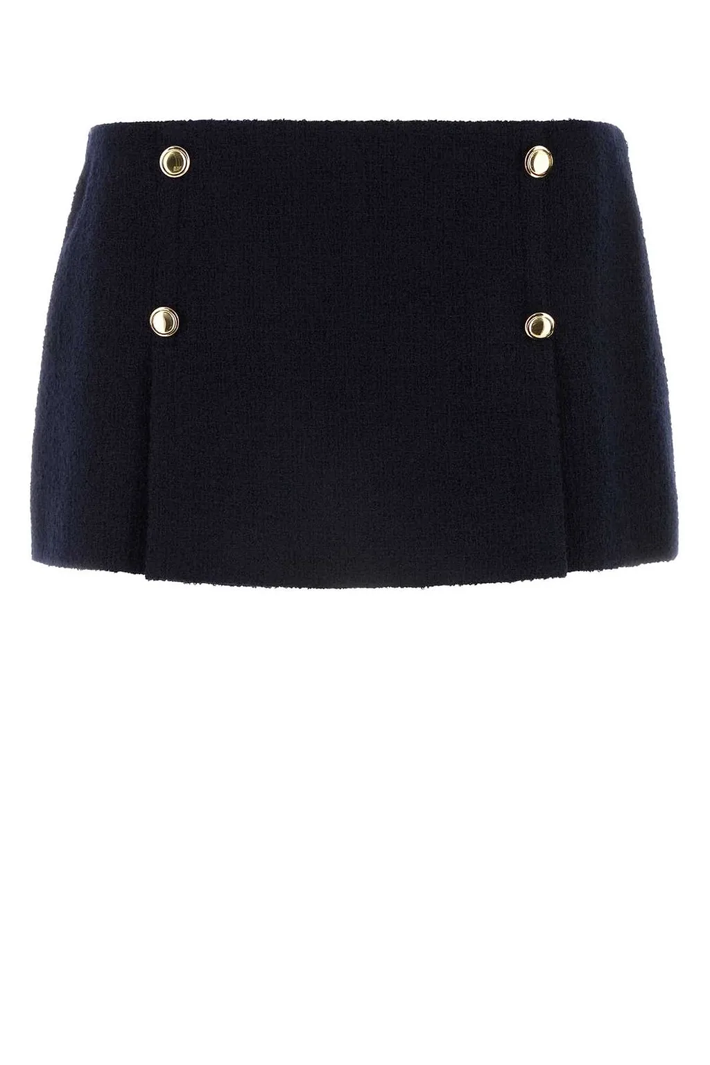 Miu Miu Pleated Blend Mini Skirt