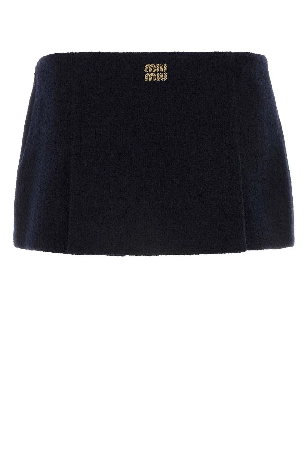 Miu Miu Pleated Blend Mini Skirt