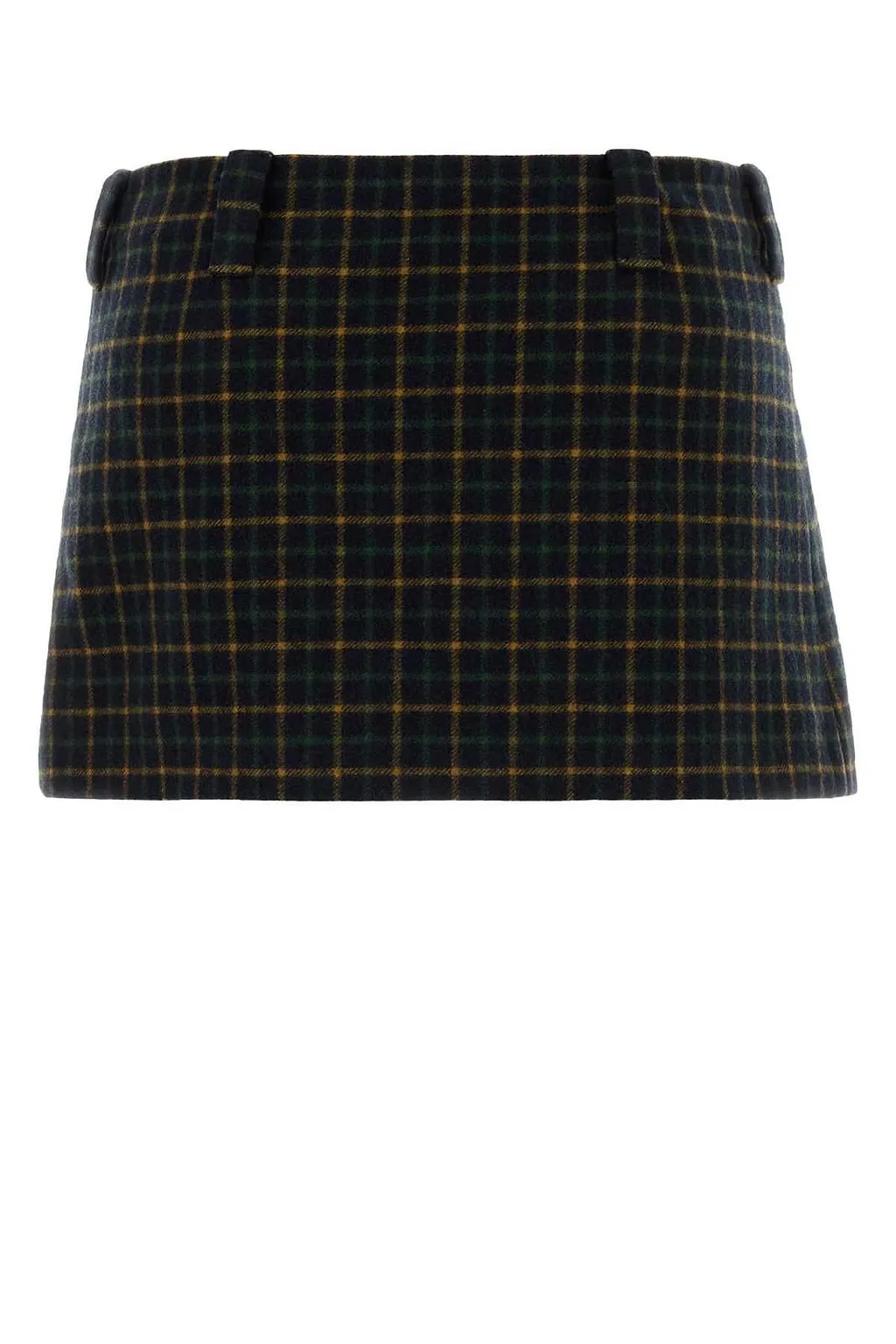 Pleated Checked Mini Skirt