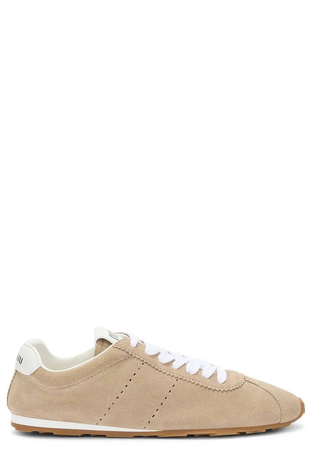 Miu Miu Plume Lace-Up Low-Top Sneakers
