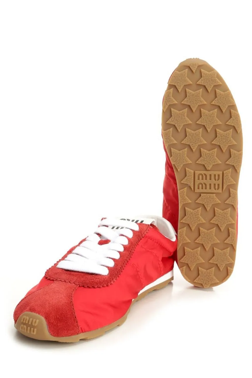 Miu Miu Plume Lace-Up Sneakers