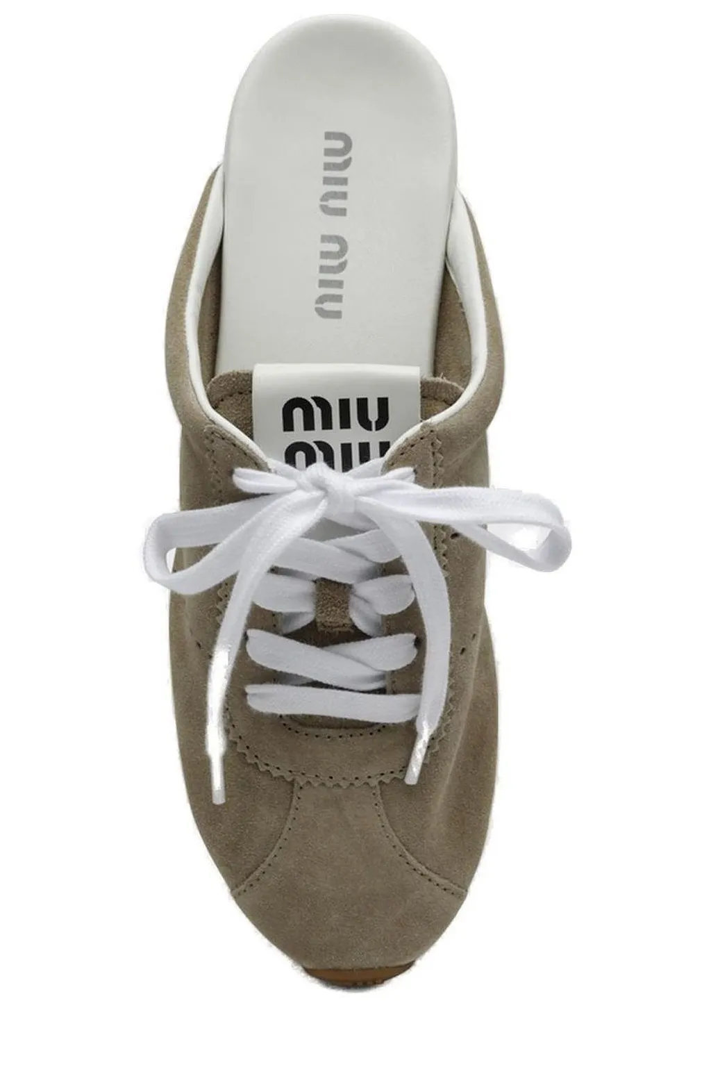 Miu Miu Plume Slip-On Lace-Up Sneakers
